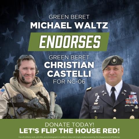 U.S. Rep. Mike Waltz Endorses Christian Castelli